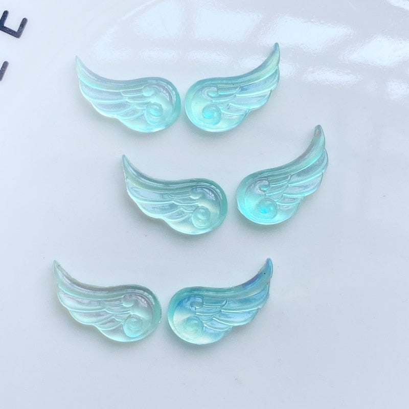 Flatback Cartoon Luminous Mini Wings (50/pack, color options)