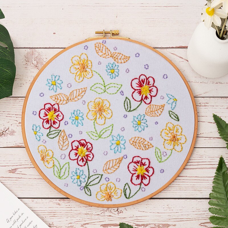 Flower Pattern Embroidery Kit