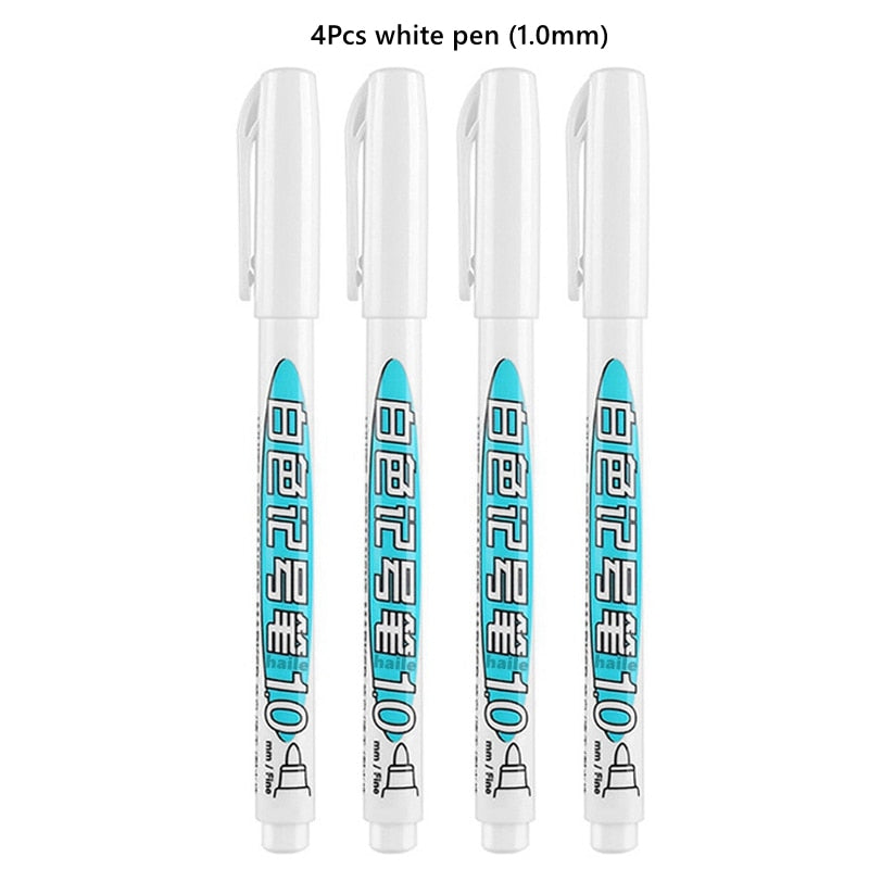 Metallic Waterproof Permanent Paint Marker (white/silver/gold 4or 8/set)