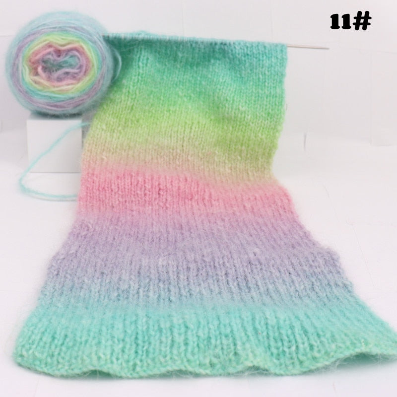 Rainbow Angola Amorous Mohair Wool Yarn