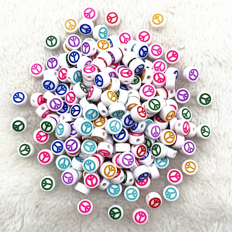 Alphabet Letter Beads (100/pack, color options)