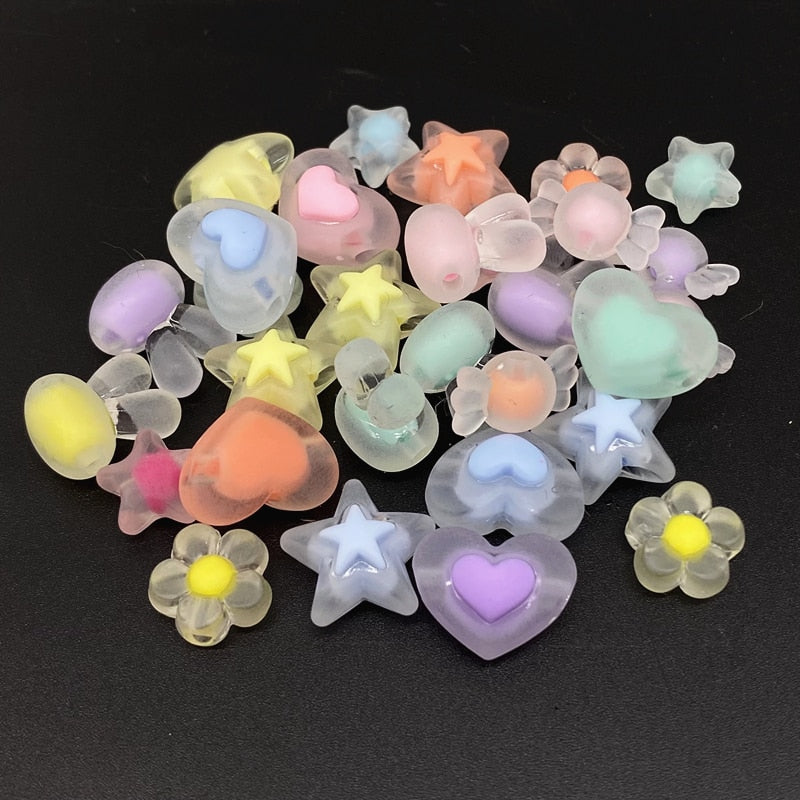 Acrylic Beads (shape/color options, 20/pack)