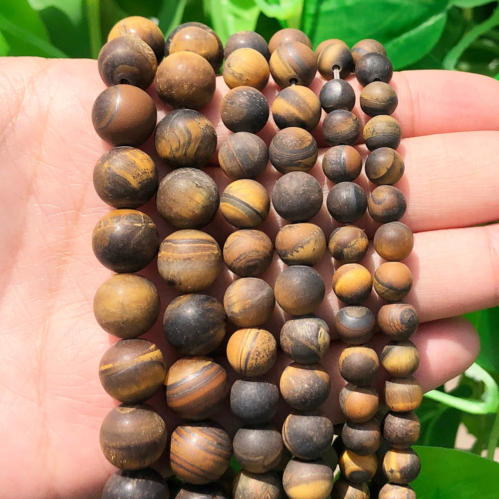 Natural Stone Matte Round Beads