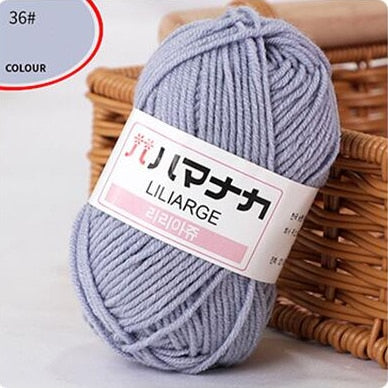 Milk Sweet Soft Cotton Blended Yarn (62 color options)