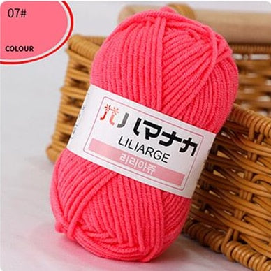 Milk Sweet Soft Cotton Blended Yarn (62 color options)