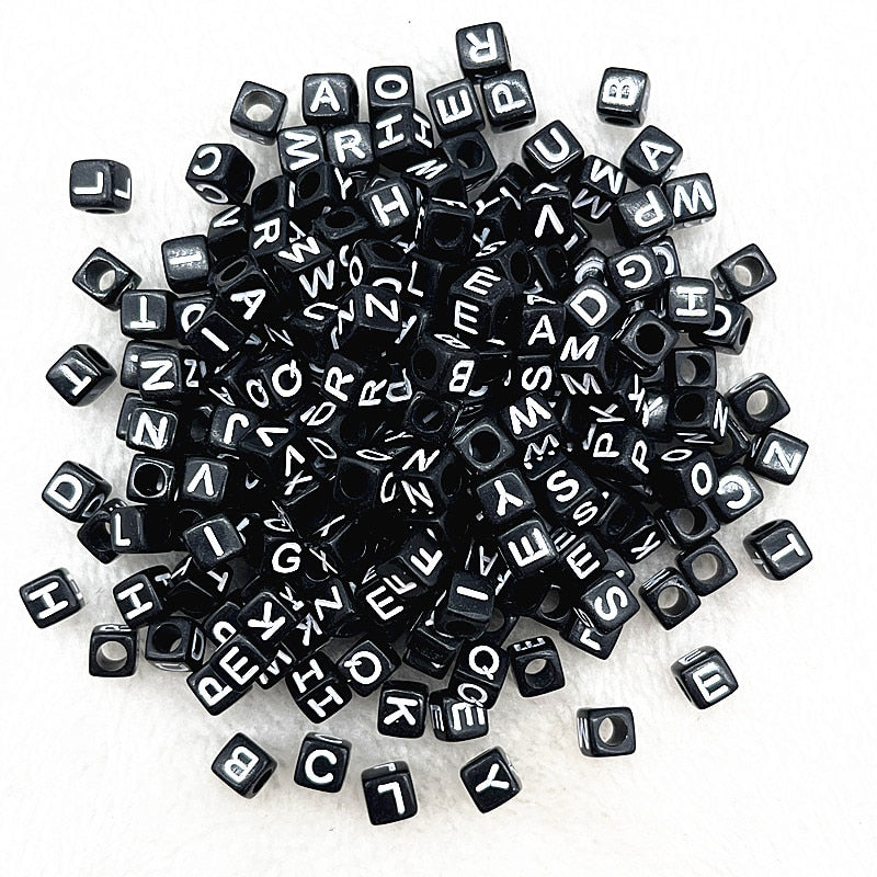 Alphabet Letter Beads (100/pack, color options)