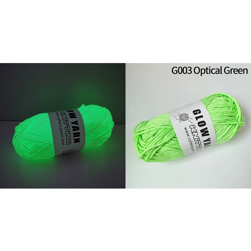 Polyester Luminous Glow in the Dark Chunky Yarn