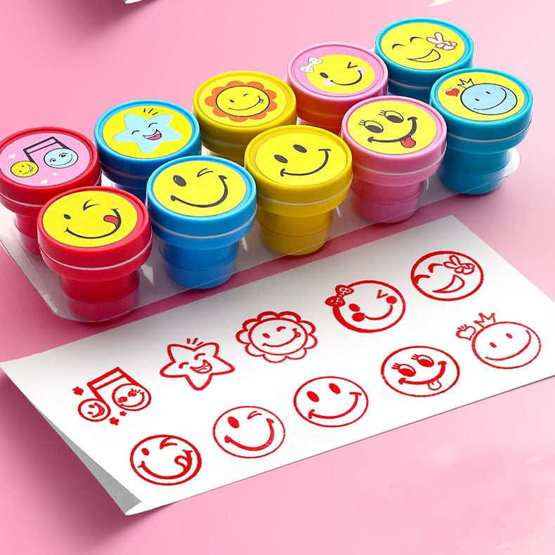 10pcs Assorted Stamps for Kids