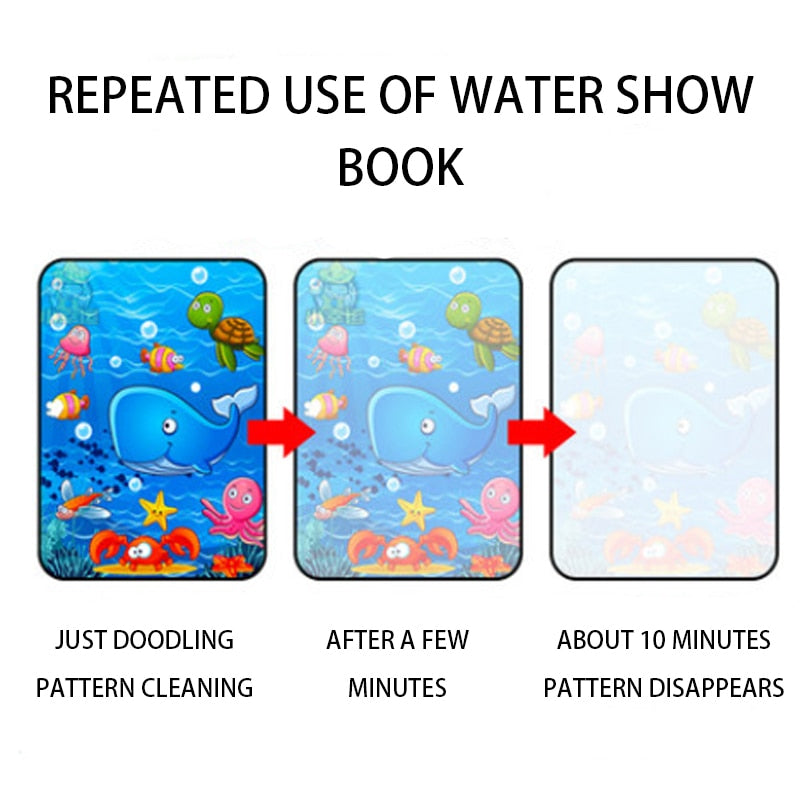 Magical Book Water Drawing (style/theme options)