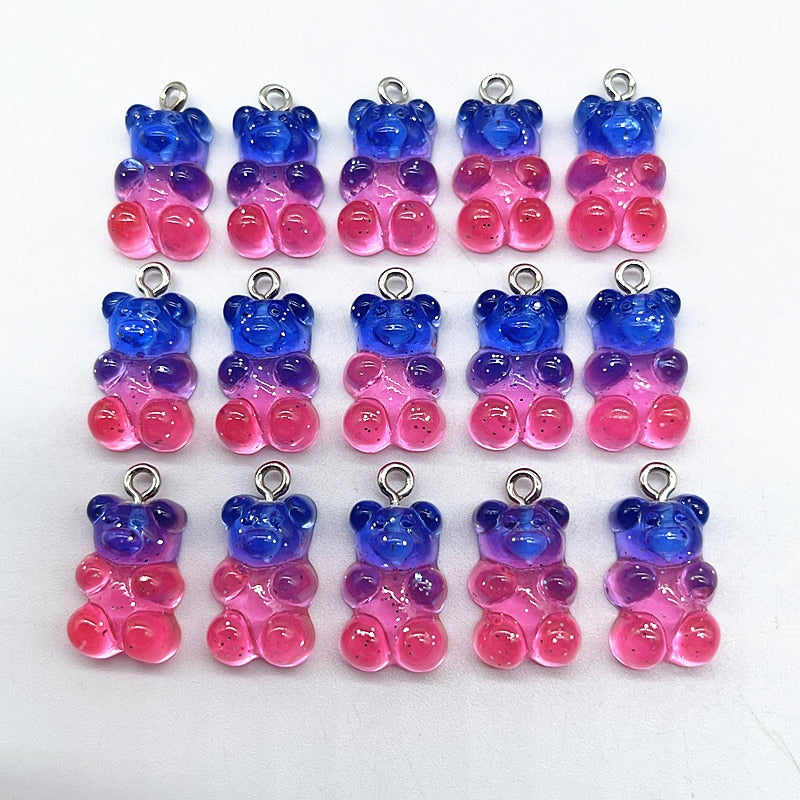 Candy Bear Pendant Charms (10/set, color option)