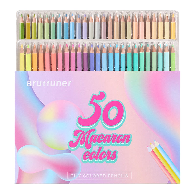 Macaron 50 Colors Professional Colored Pencils Pastel