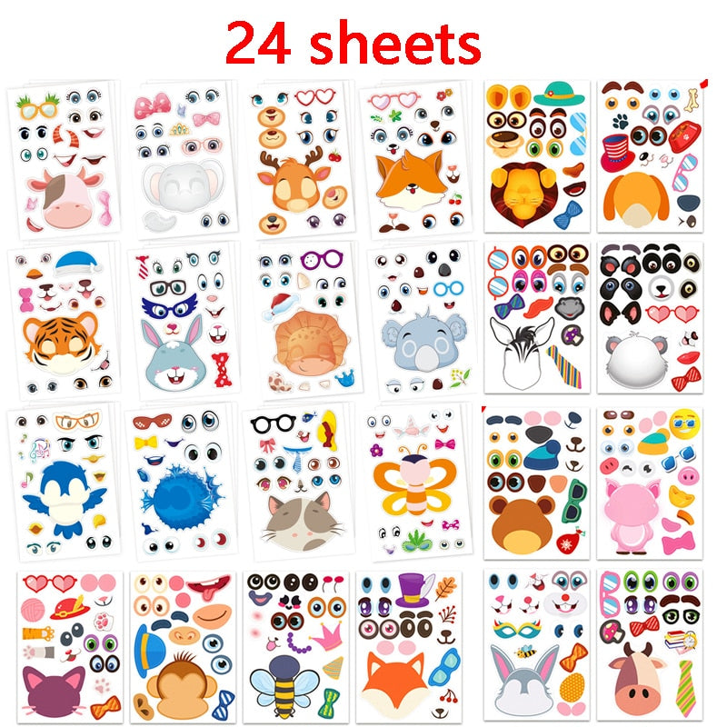 24Sheets Children DIY Puzzle Sticker Games