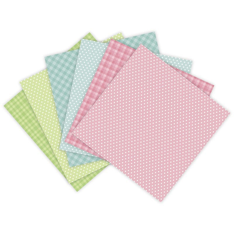 Pastel Patterned Cardstock Scrapbook Paper (15x15cm, 12 or 24 sheets)