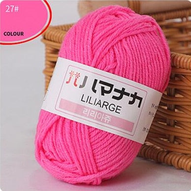 Milk Sweet Soft Cotton Blended Yarn (62 color options)