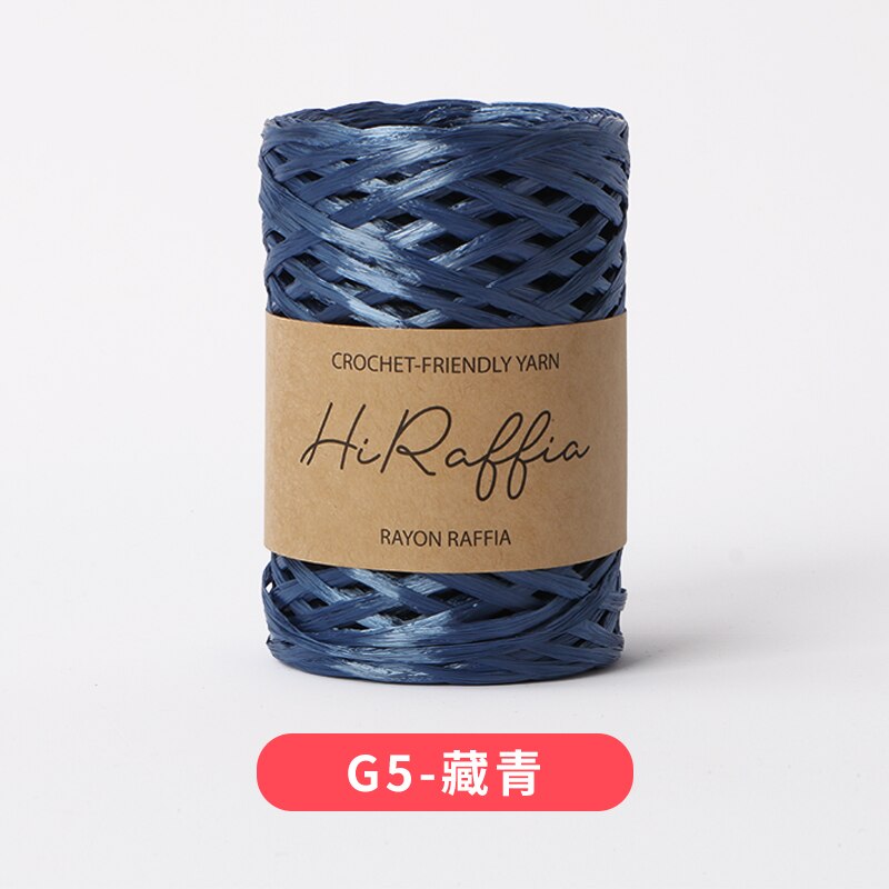 80M Metallic Natural Raffia Straw Yarn