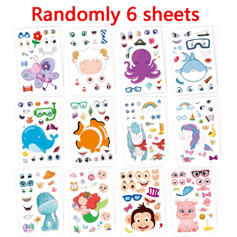 24Sheets Children DIY Puzzle Sticker Games