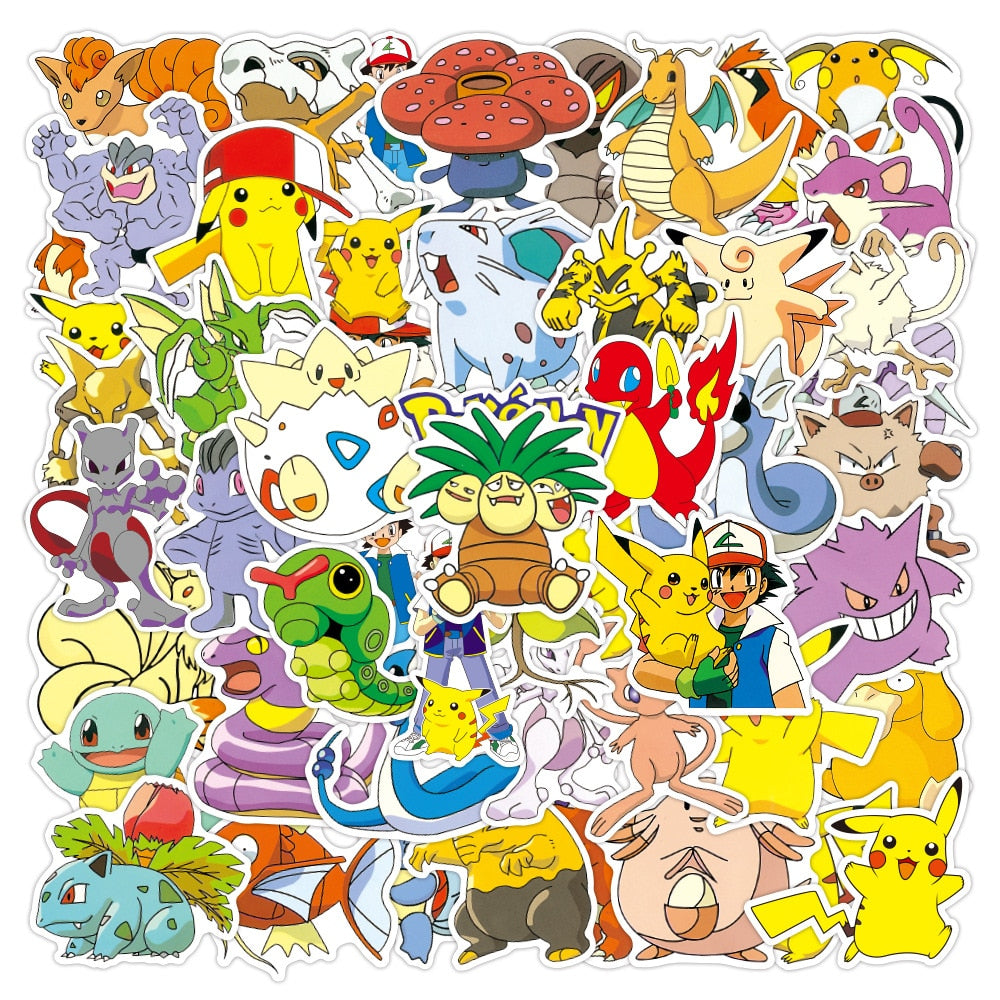 50pcs Kawaii Pokemon Anime Stickers