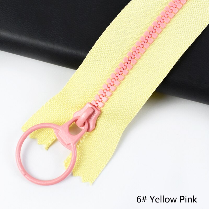 10Pcs Resin Ring Zip Slider Zipper