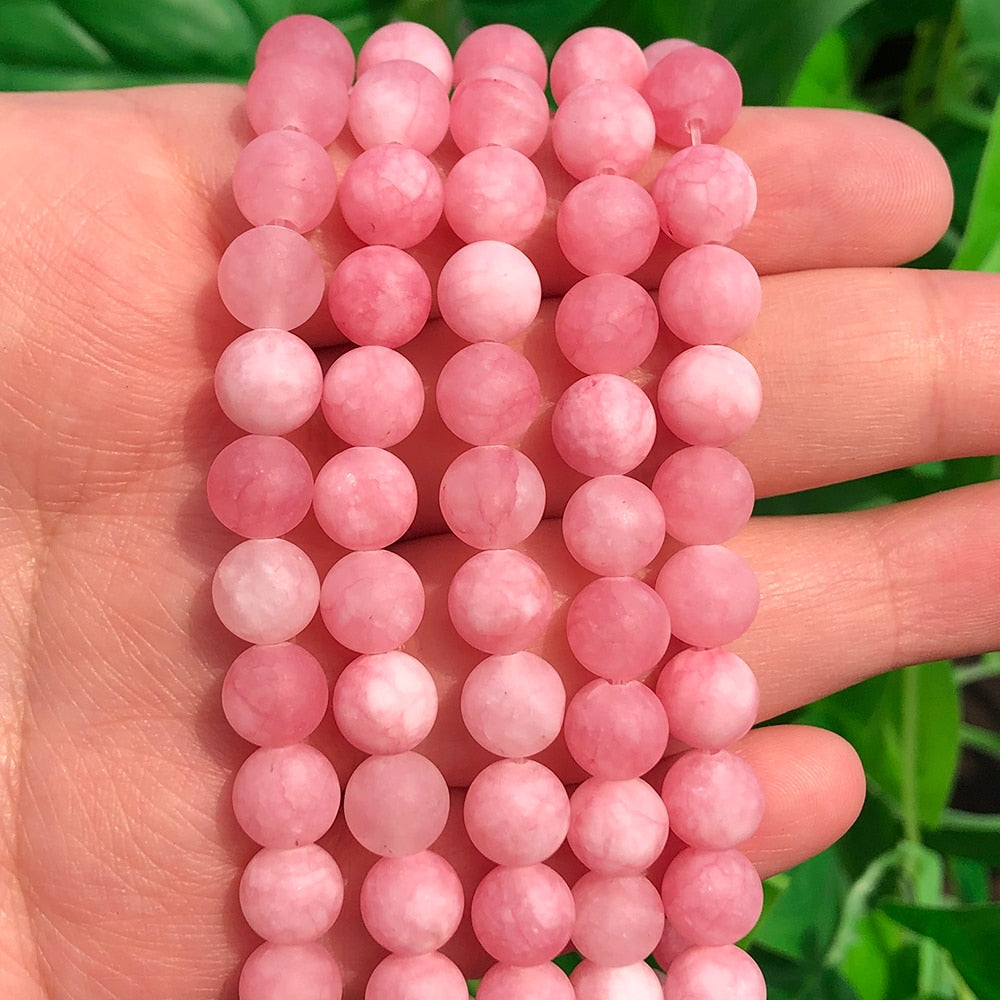 Natural Stone Matte Round Beads