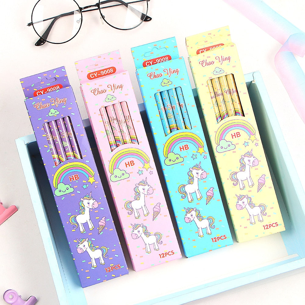 Cute Unicorn Pencil (12/set)