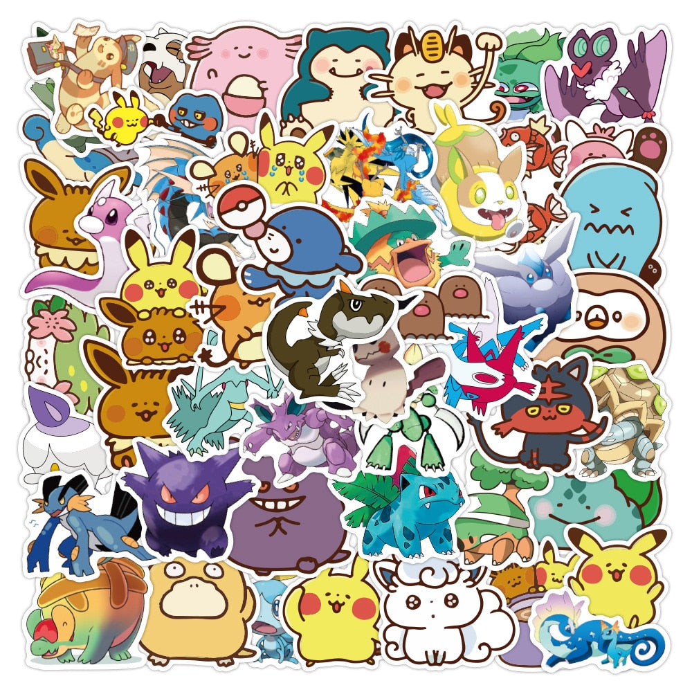 50pcs Kawaii Pokemon Anime Stickers