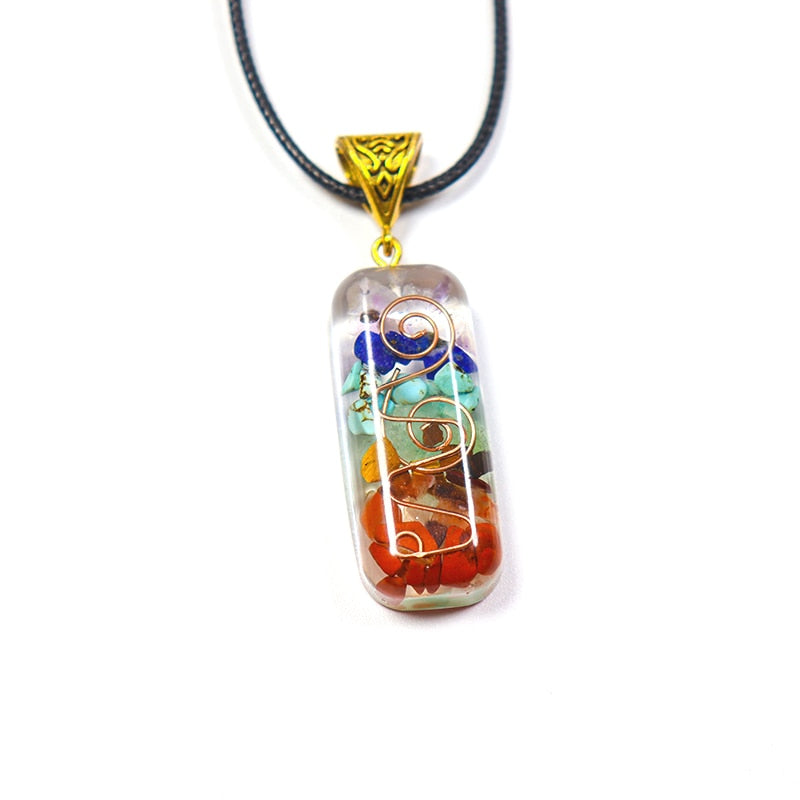 Natural Stone Reiki Healing Energy Crystal Pendant