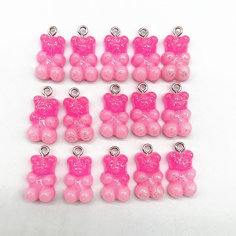 Candy Bear Pendant Charms (10/set, color option)