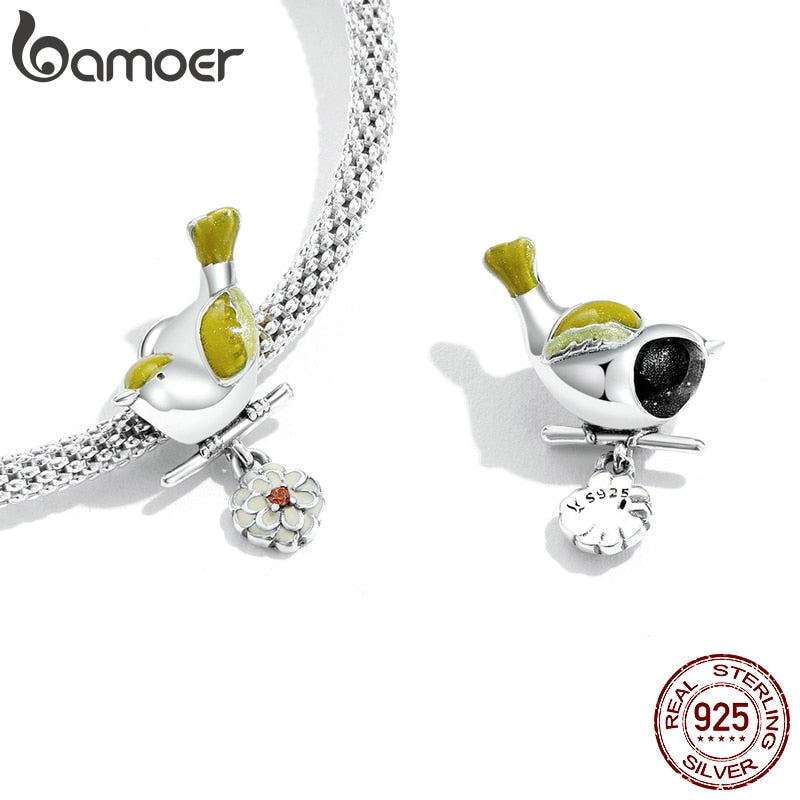 Bamoer Bracelet Yellow Accented Charms (style option)