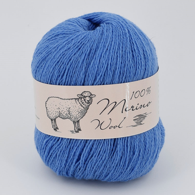 100% Medium-Fine Soft Crochet Merino Wool Yarn