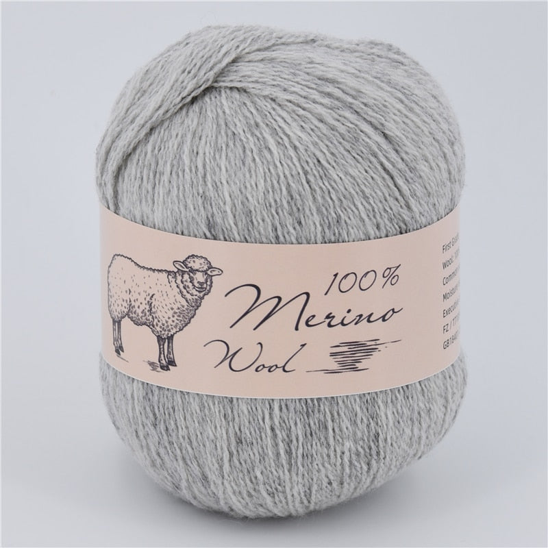 100% Medium-Fine Soft Crochet Merino Wool Yarn