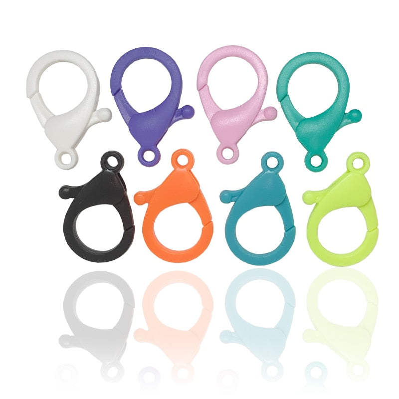 Plastic Lobster Clasp Hooks (30/pack, color options)