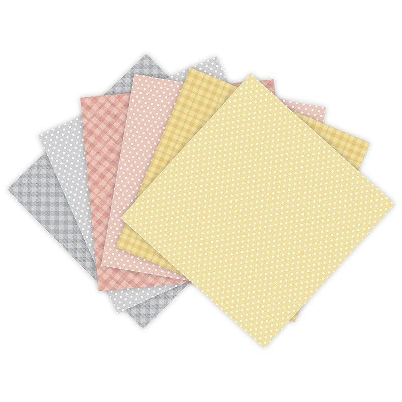 Pastel Patterned Cardstock Scrapbook Paper (15x15cm, 12 or 24 sheets)