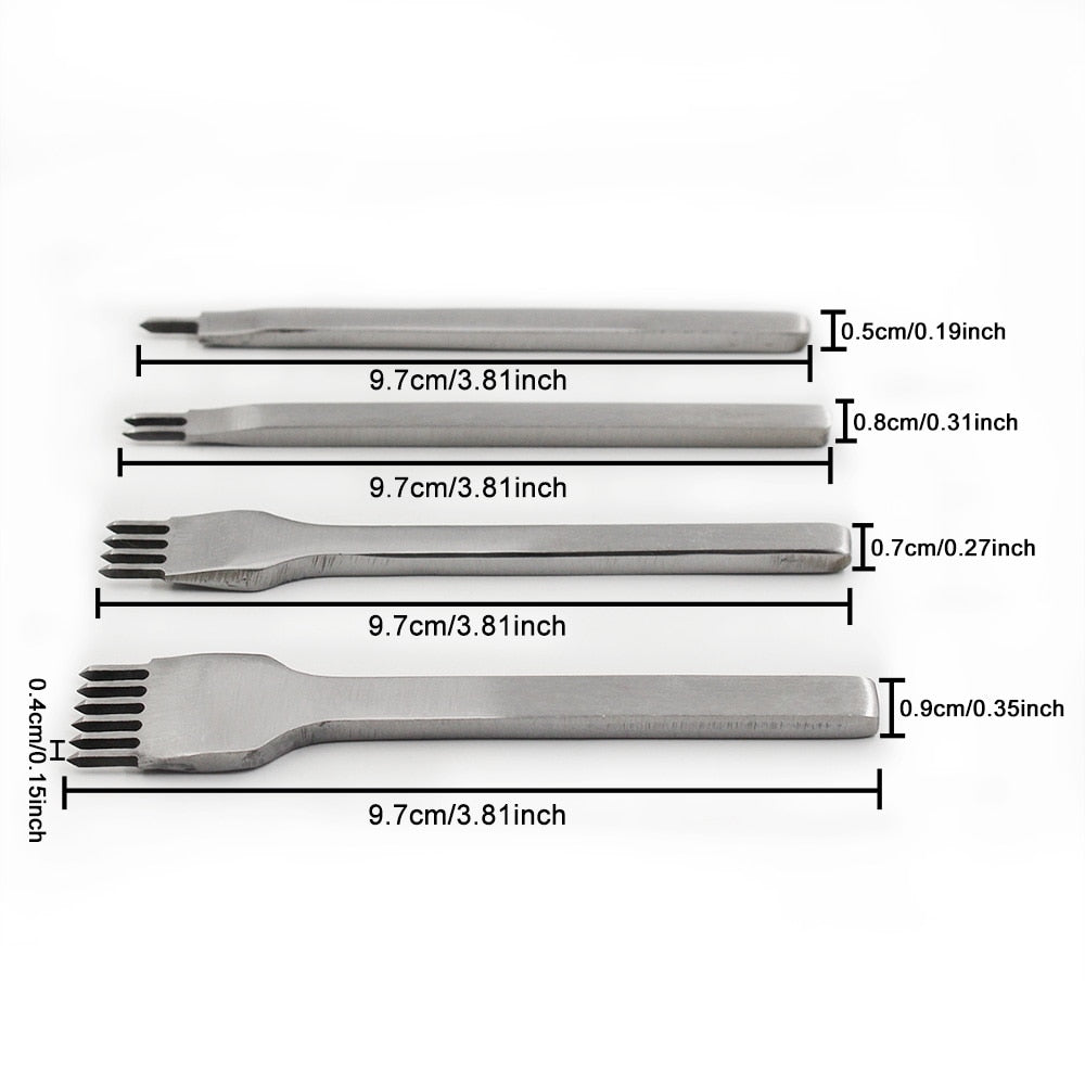 3/4/5/6mm Spacing Punch Tool For Leather Holes