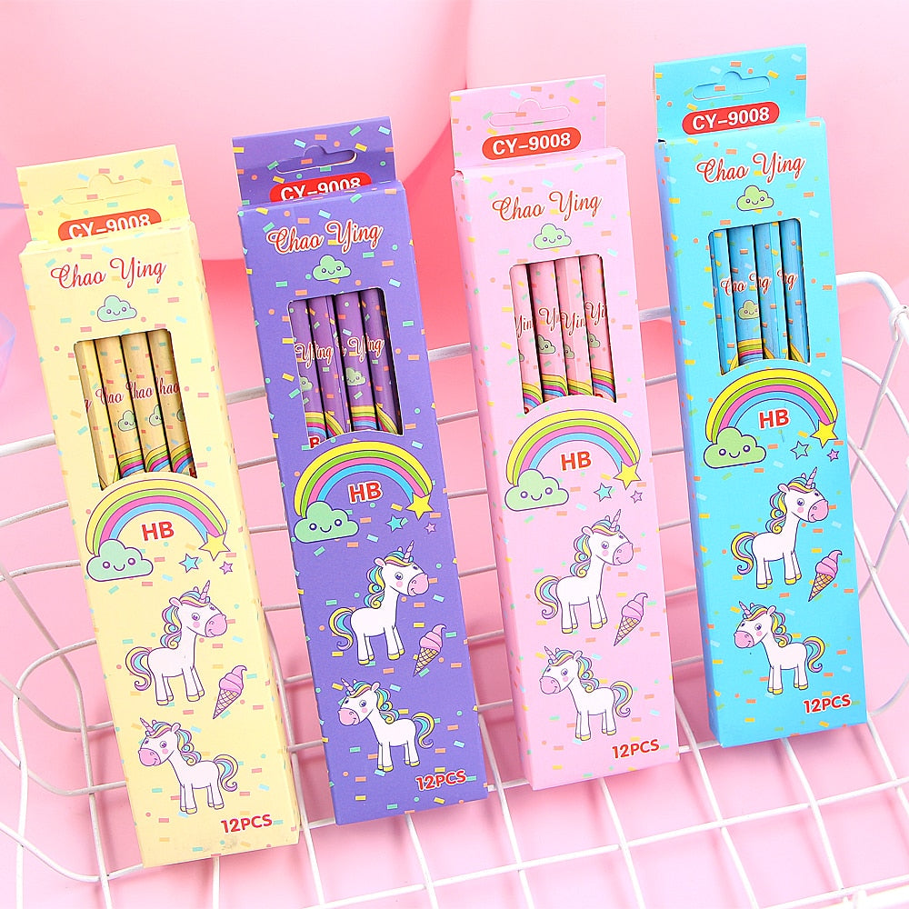 Cute Unicorn Pencil (12/set)