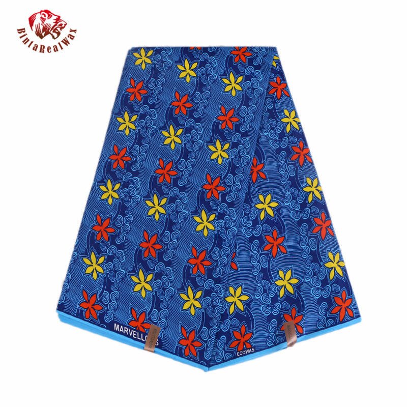 African Geometric Pattern Ankara Polyester Fabric