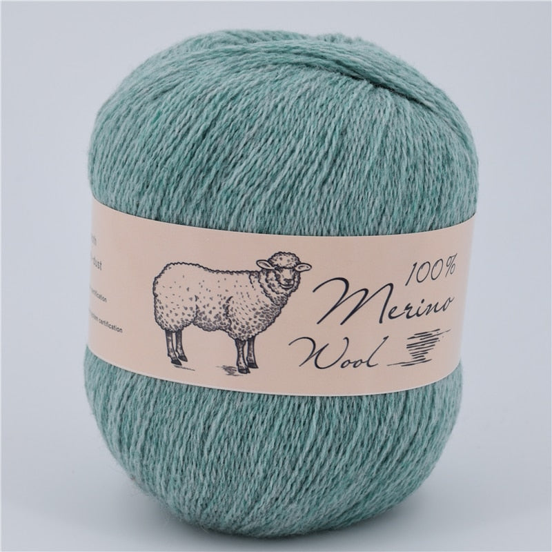 100% Medium-Fine Soft Crochet Merino Wool Yarn