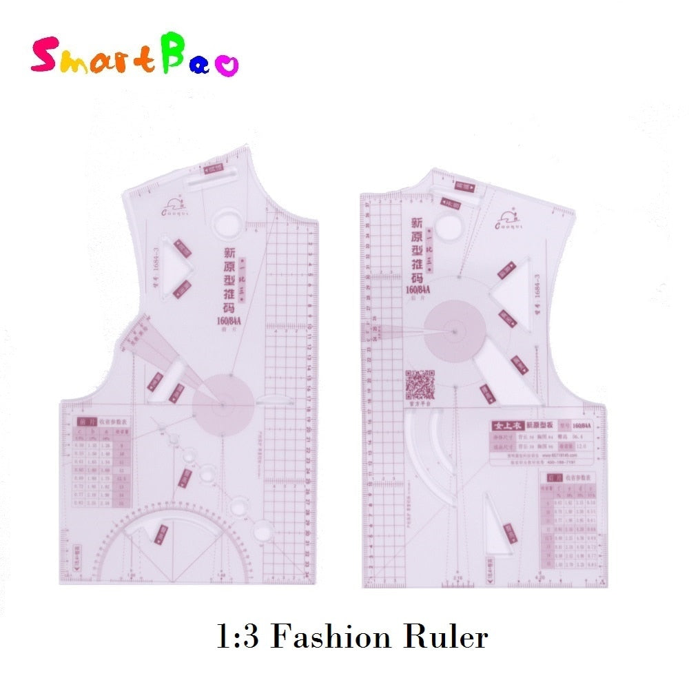 Fashion Ruler Pattern Making for Doll/Small Clothing