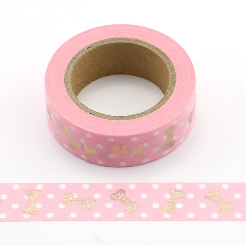 Variety Pattern Decorative Tape (15mmx10m, color/style options)