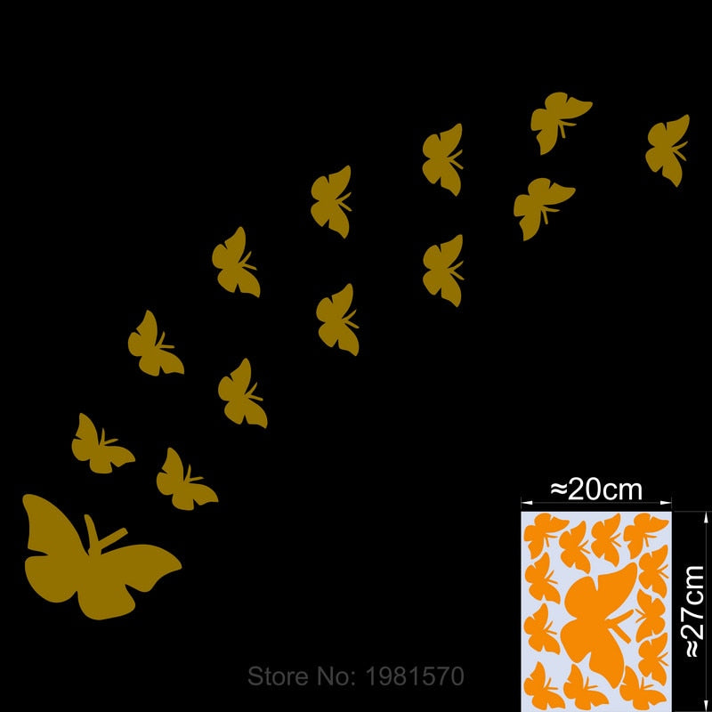 Butterfly Glow In The Dark Wall Stickers