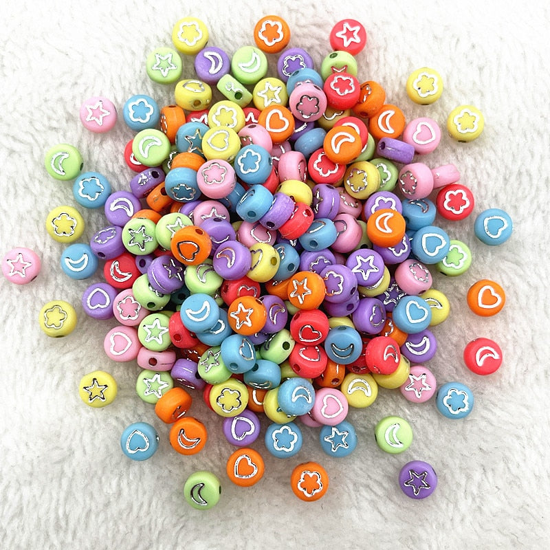 Alphabet Letter Beads (100/pack, color options)