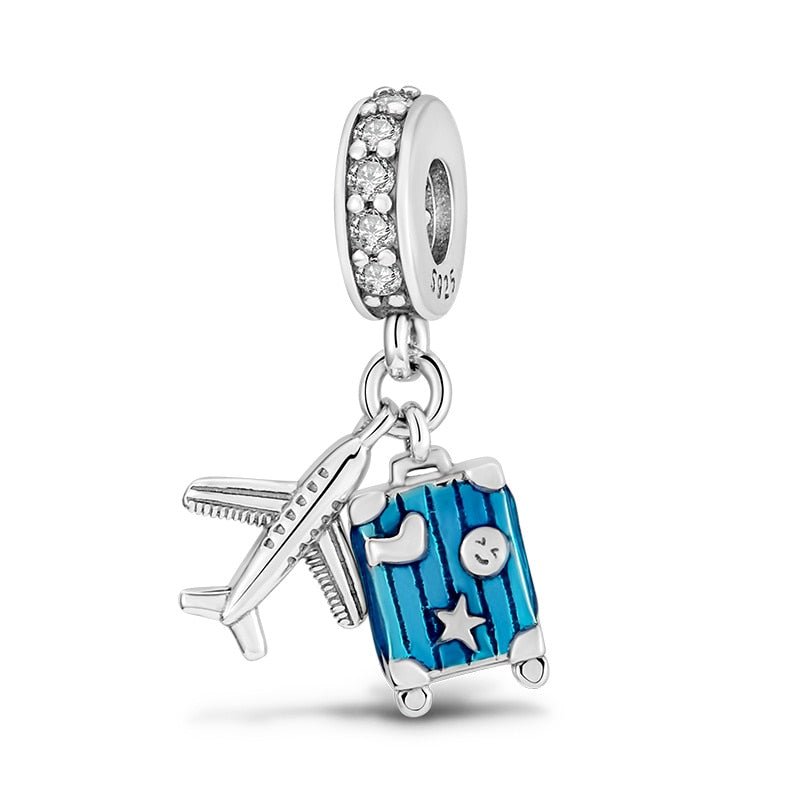 Assortment Charms Blue Accented