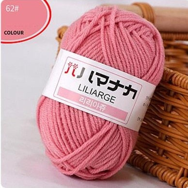 Milk Sweet Soft Cotton Blended Yarn (62 color options)