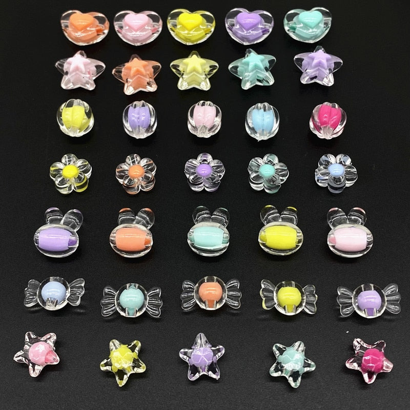 Acrylic Beads (shape/color options, 20/pack)