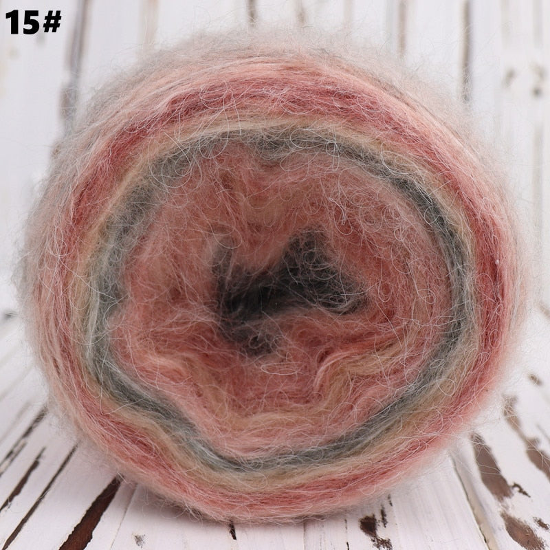 Rainbow Angola Amorous Mohair Wool Yarn