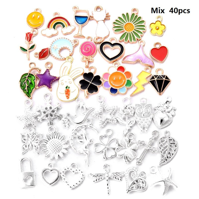 Variety Styles Metal Charms 100/set