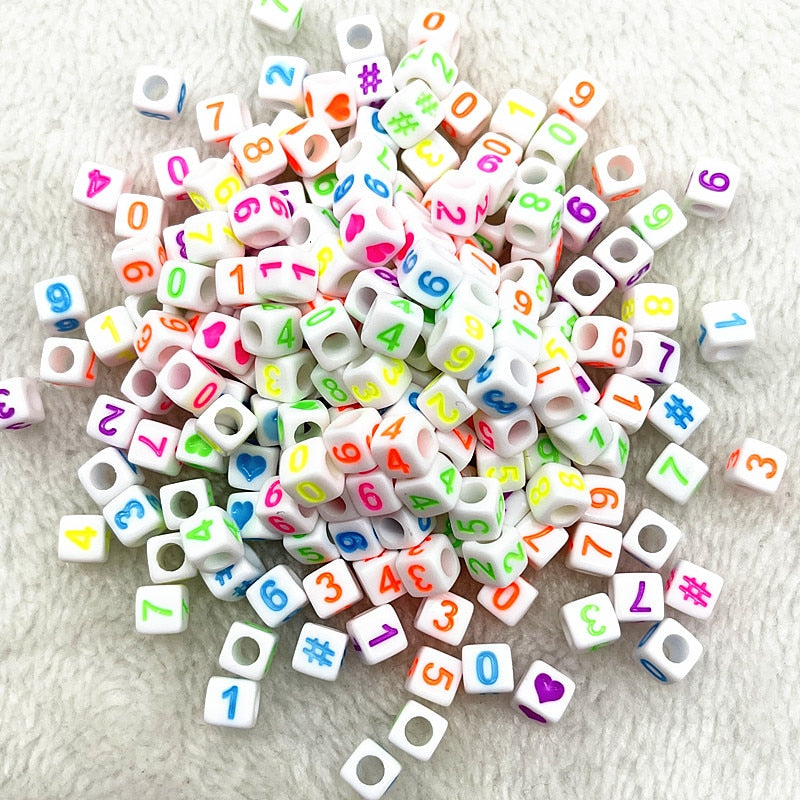 Alphabet Letter Beads (100/pack, color options)