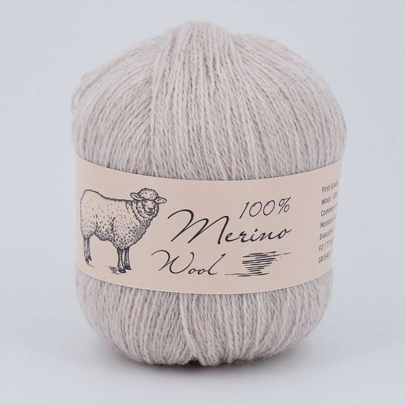 100% Medium-Fine Soft Crochet Merino Wool Yarn