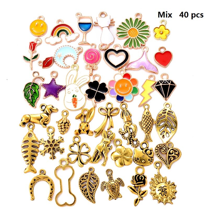 Variety Styles Metal Charms 100/set