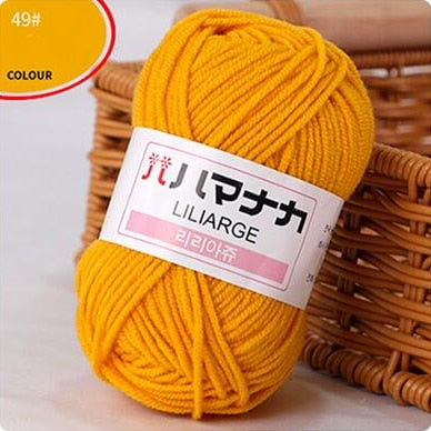 Milk Sweet Soft Cotton Blended Yarn (62 color options)