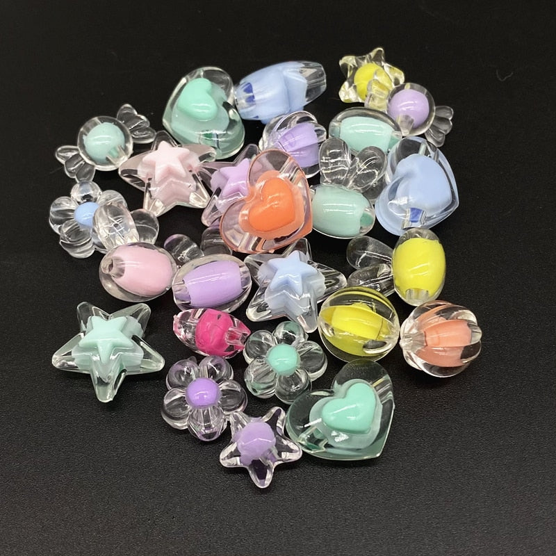 Acrylic Beads (shape/color options, 20/pack)